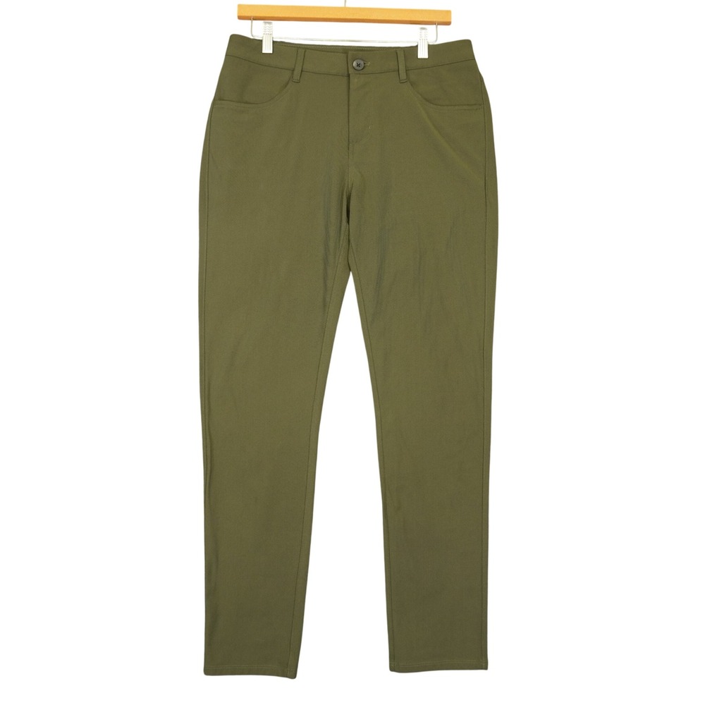 Vuori Meta Athletic Slim Fit Pants Mens 30x30 Olive Green Stretch Chino V430-S
